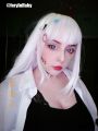 Inuyasha Sesshomaru White Long Straight Cosplay Wigs