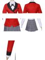 Kakegurui Momobami Kirari Red Uniform Cosplay Costumes