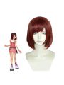 Kingdom Hearts III Game Kairi Short Straight Wine Red Cosplay Wigs