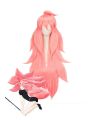 Land of the Lustrous Houseki no Kuni Morganite Long Pink Synthetic Anime Cosplay Wigs