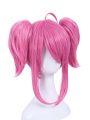 Game LOL Star Guardian Champion Lux Pink Short Cosplay Wigs with Ponytails