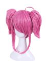 Game LOL Star Guardian Champion Lux Pink Short Cosplay Wigs with Ponytails