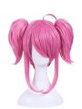 Game LOL Star Guardian Champion Lux Pink Short Cosplay Wigs with Ponytails