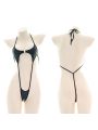 Leather Bikini Strappy Halterneck Underwear Cosplay Costume