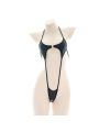Leather Bikini Strappy Halterneck Underwear Cosplay Costume