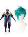 League Of Legends LOL Heartsteel Aphelios Blue Green Cosplay Wigs