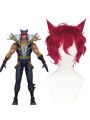 League Of Legends LOL Heartsteel Sett Wine Red Curly Cosplay Wigs