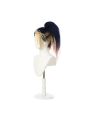 LOL KDA BADDEST Akali  Blue Mixed Yellow Long Cosplay Wigs