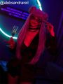 LOL KDA BADDEST Evelynn Purple Long Cosplay Wigs