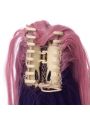 LOL KDA BADDEST Seraphine Pink Mixed Purple Long Ponytail Cosplay Wigs