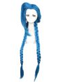 LOL Loose Cannon Jinx Blue Long Cosplay Woman Wigs