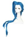 LOL Loose Cannon Jinx Blue Long Cosplay Woman Wigs