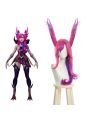 LOL Star Guardian Xayah Pink Mixed Purple Long Cosplay Wigs
