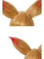 League Of Legends the Nine-Tailed Fox Ahri Long Yellow Mixed Pink Cosplay Wigs