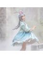 Lolita Lotus Green Leaf Dress Cute Girl Cosplay  Costume