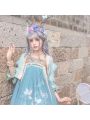 Lolita Lotus Green Leaf Dress Cute Girl Cosplay  Costume