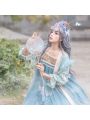 Lolita Lotus Green Leaf Dress Cute Girl Cosplay  Costume