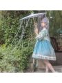 Lolita Lotus Green Leaf Dress Cute Girl Cosplay  Costume