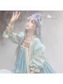Lolita Lotus Green Leaf Dress Cute Girl Cosplay  Costume