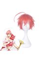 Magical Girl Ore Saki Uno Pink Short Synthetic Cosplay Wig