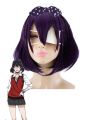 Kakegurui Midari Ikishima Short Purple Mixed Black Anime Cosplay Woman Wigs