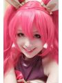 LOL Star Guardian Jinx Red Long Synthetic Cosplay Wigs ZY218