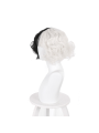 Movie Cruella Cruella de Vil White And Black Wavy Cosplay Wigs