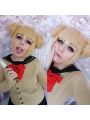 My Hero Academia Himiko Toga Short Blonde Anime Cosplay Wigs Hair Wigs JF271