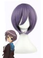 35cm The Melancholy Of Haruhi Suzumiya Nagato Yuki Cosplay Wigs Short Purple Woman Wigs