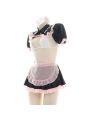 Pink Black Maid Sexy Pajama Cosplay Costume