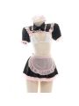 Pink Black Maid Sexy Pajama Cosplay Costume