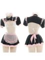 Pink Black Maid Sexy Pajama Cosplay Costume
