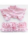 Pink Cheongsam Ruffled Underwear Cosplay Costume