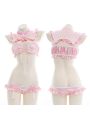 Pink Cheongsam Ruffled Underwear Cosplay Costume