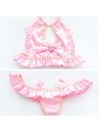 Pink Cute Bow Sexy Lingerie Cosplay Costume