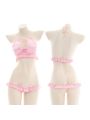 Pink Cute Bow Sexy Lingerie Cosplay Costume