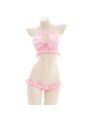 Pink Cute Bow Sexy Lingerie Cosplay Costume