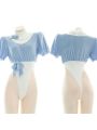 Plush High Fork Sexy Bow Underwear Cosplay Costume