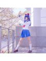 Poputepipikku Pop Team Epic Popuko and Pipimi Blue Uniform Skirt Anime Cosplay Costumes