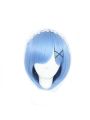 ReZERO -Starting Life in Another World Rem Anime Cosplay Wigs Synthetic Wigs Short Light Blue Bob Hair Wigs