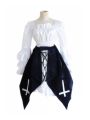 Rozen Maiden Suigintou Lolita Dark Blue Dress Cosplay Costumes 
