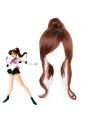Sailor Moon Kino Makoto Long Brown Cosplay Wig
