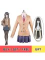 Seishun Buta Yarou wa Bunny Girl Senpai no Yume wo Minai Sakurajima Mai  School Uniform Cosplay Costume