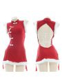 Sexy Backless Red Plush Cheongsam Cosplay Costume