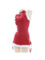 Sexy Backless Red Plush Cheongsam Cosplay Costume