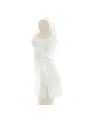 Sexy Backless White Lace Cheongsam Cosplay Costume