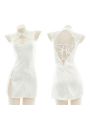 Sexy Backless White Lace Cheongsam Cosplay Costume