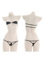 Sexy Black Leather Bikini Cosplay Costume