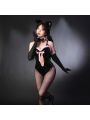 Sexy Black Mixed Pink Bunny Girl Cosplay Costume