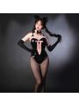Sexy Black Mixed Pink Bunny Girl Cosplay Costume
